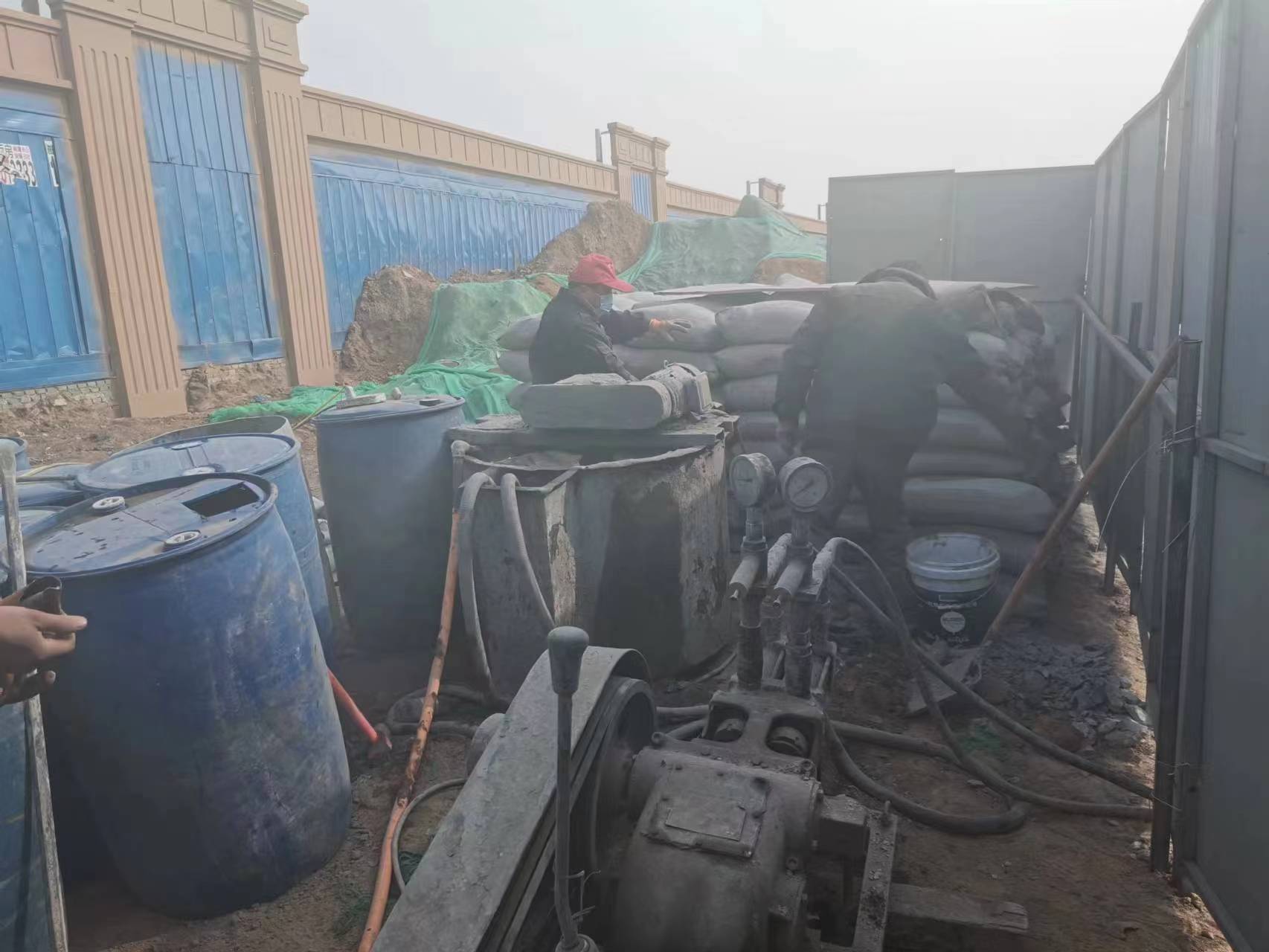 三才镇房屋下沉注浆